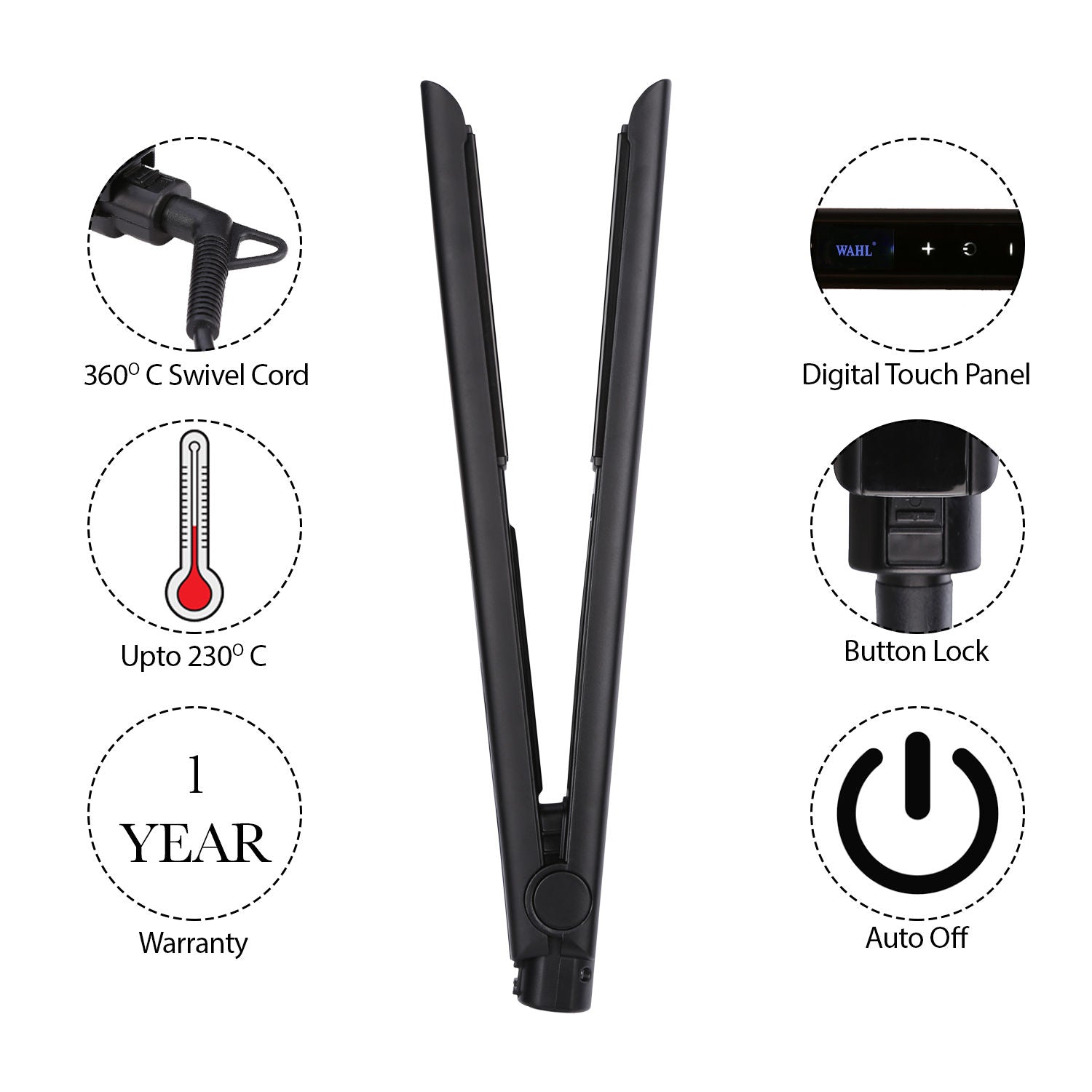 Wahl Smart Touch Styler 1 inch Straightener - 1069 Buy at Indicrest Image 6