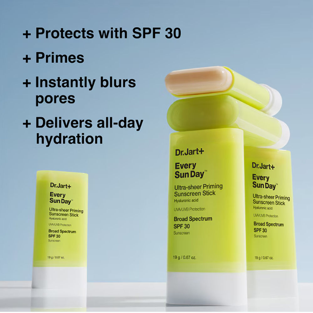 Dr.Jart+ Every Sun Day Ultra-Sheer Priming Sunscreen Stick SPF 30 With Hyaluronic Acid, 19g