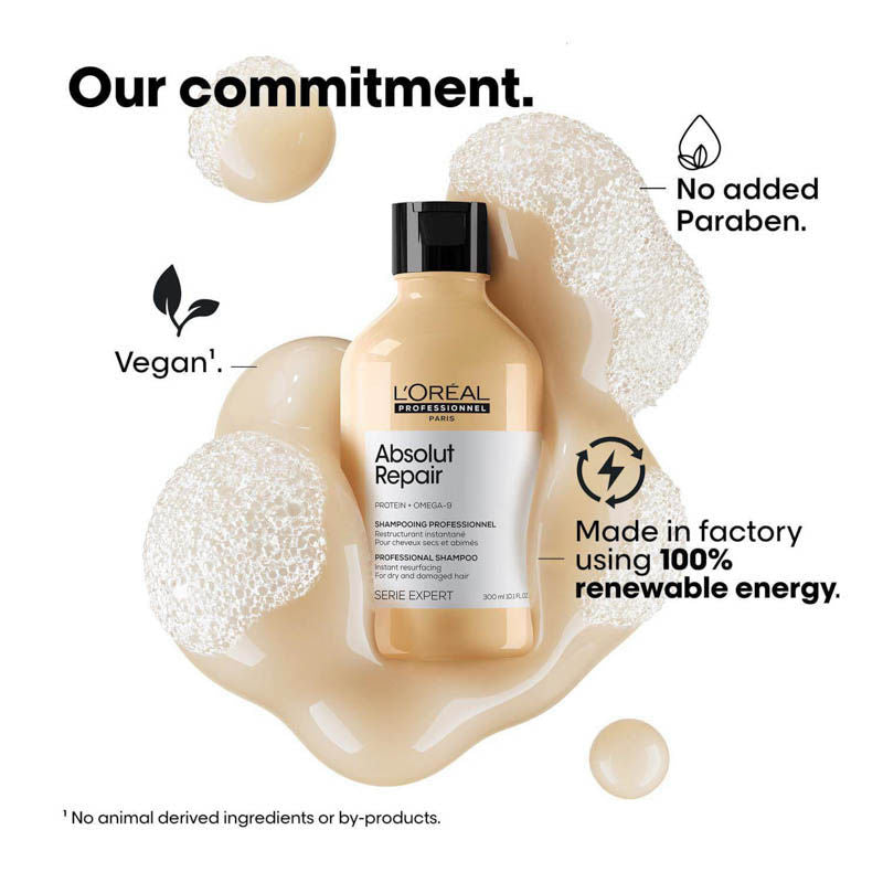 L'Oreal Professionnel Absolut Repair Shampoo, 300ml | Hair Mask, 250ml | Hair Serum, 90g Combo For Damaged Hair