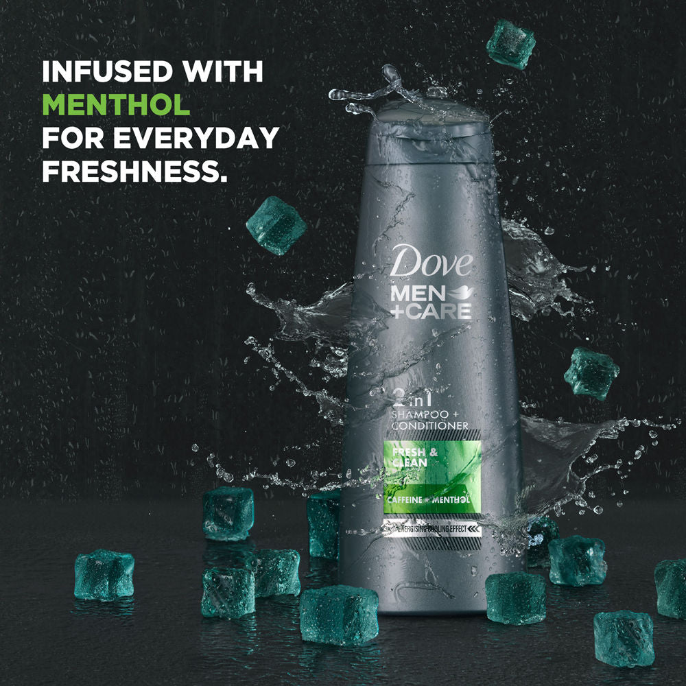 Dove Men +Care Fresh & Clean 2 In 1 Shampoo + Conditioner, 650ml Buy at Indicrest Image 4