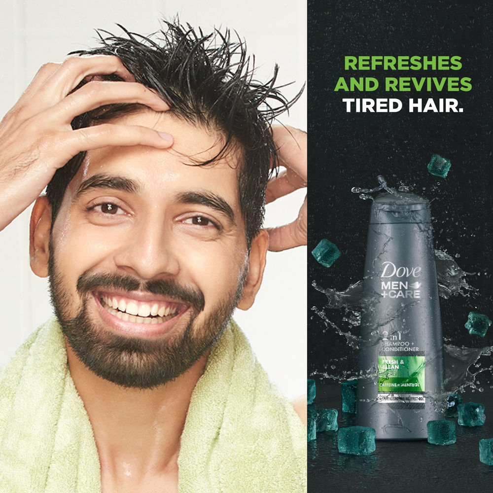 Dove Men +Care Fresh & Clean 2 In 1 Shampoo + Conditioner, 650ml Buy at Indicrest Image 5