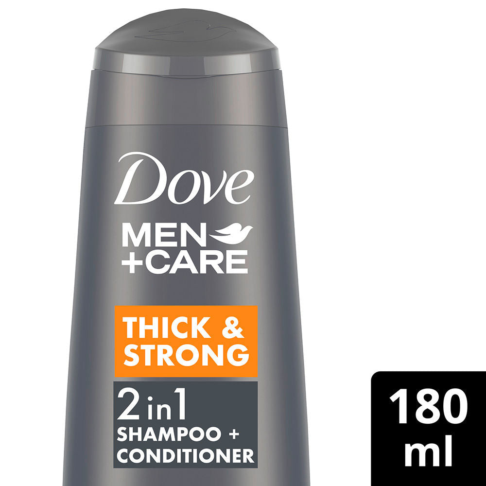 Dove Men +Care Thick & Strong 2 In 1 Shampoo + Conditioner, 180ml Buy at Indicrest Image 3