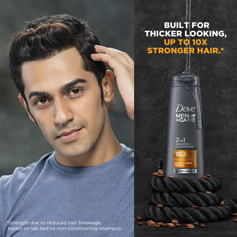 Dove Men +Care Thick & Strong 2 In 1 Shampoo + Conditioner, 180ml Buy at Indicrest Image 5