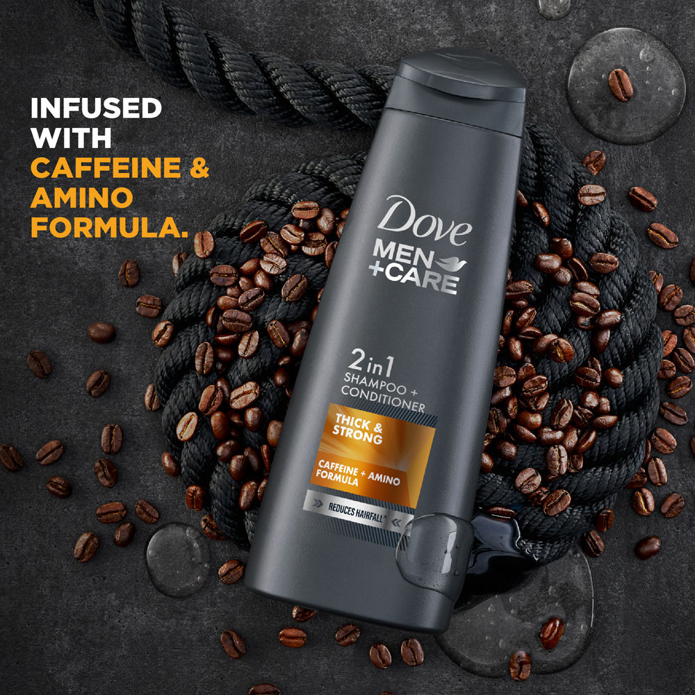Dove Men +Care Thick & Strong 2 In 1 Shampoo + Conditioner, 340ml Buy at Indicrest Image 4