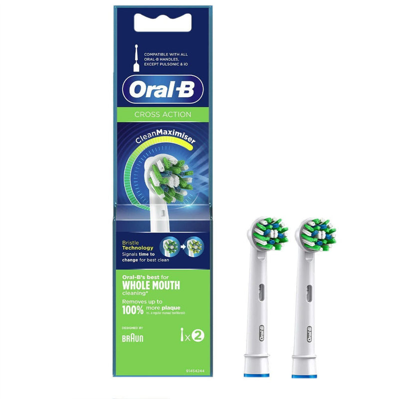 Oral-B Cross Action Electric Toothbrush Replacement Heads (Pack of 2) Buy at Indicrest
