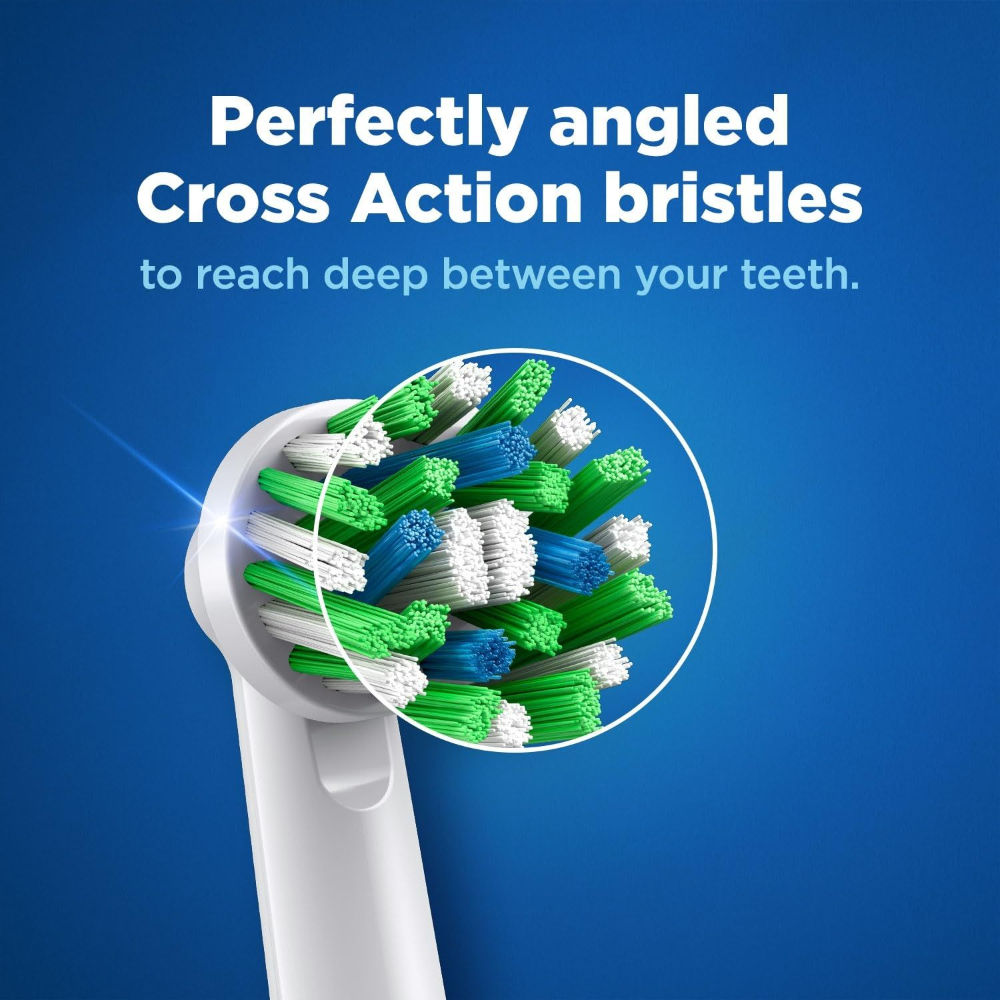 Oral-B Cross Action Electric Toothbrush Replacement Heads (Pack of 4) Buy at Indicrest Image 5