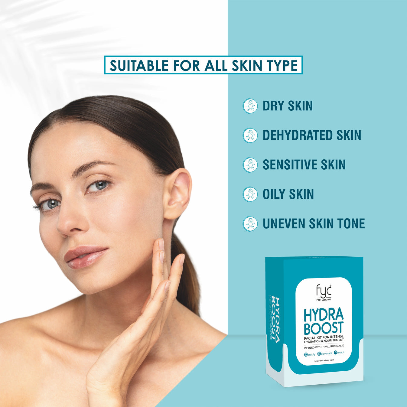 FYC Professional HydraBoost Facial Kit Pouch 8 Step Facial Kit, 183g Buy at Indicrest Image 4