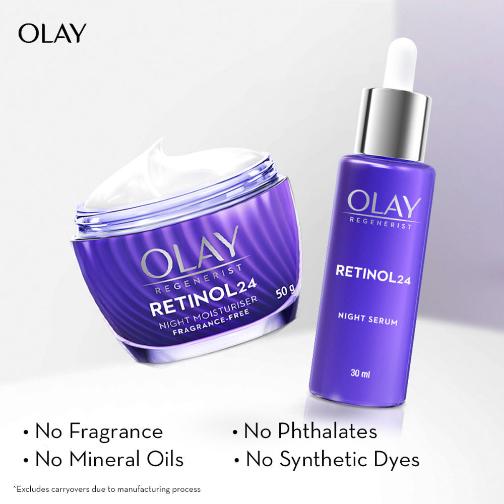 Olay Retinol 24 Anti Ageing Night Serum For Youthful Looking Skin, No Irritation, Fragrance Free, 30ml Buy at Indicrest Image 6