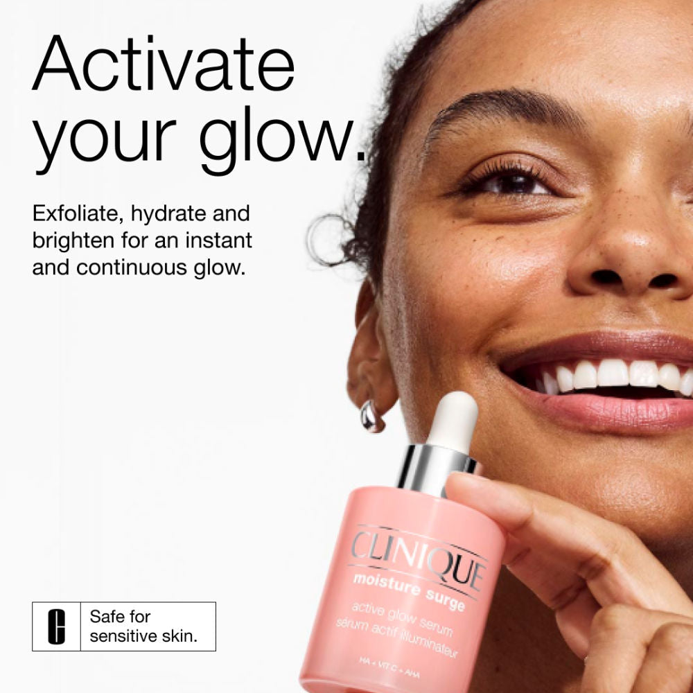 Clinique Moisture Surge Active Glow Serum with Vitamin C, Lactic Acid & Hyaluronic Acid, 30ml