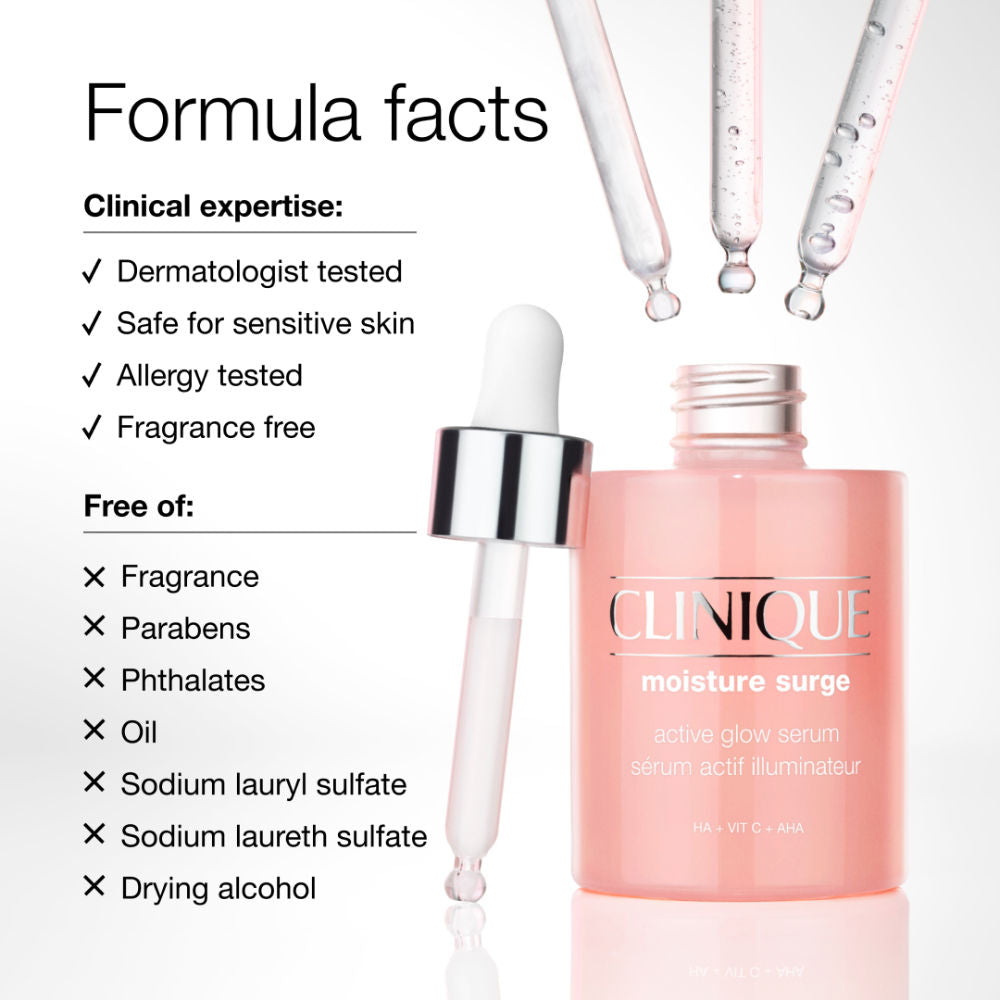 Clinique Moisture Surge Active Glow Serum with Vitamin C, Lactic Acid & Hyaluronic Acid, 30ml
