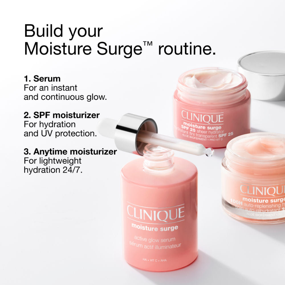 Clinique Moisture Surge Active Glow Serum with Vitamin C, Lactic Acid & Hyaluronic Acid, 30ml