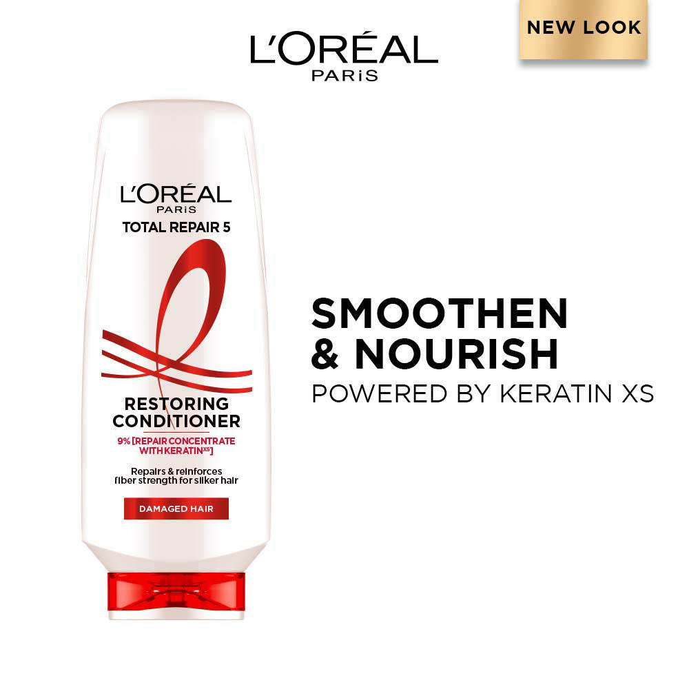 L'Oreal Paris Total Repair 5 Restoring Conditioner With Keratin XS For Damaged Hair, 175ml Buy at Indicrest