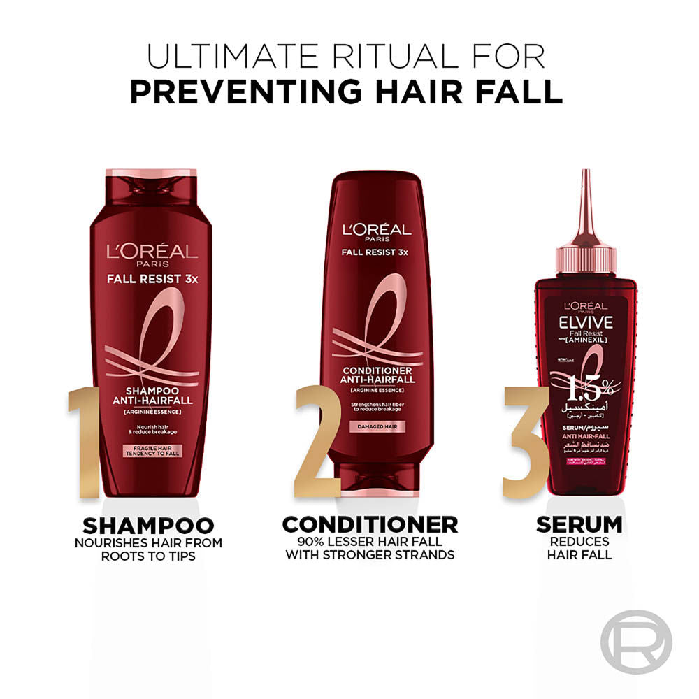 L'Oreal Paris Fall Resist 3x Anti-Hair Fall Conditioner For Fragile Hair, 180ml Buy at Indicrest Image 6