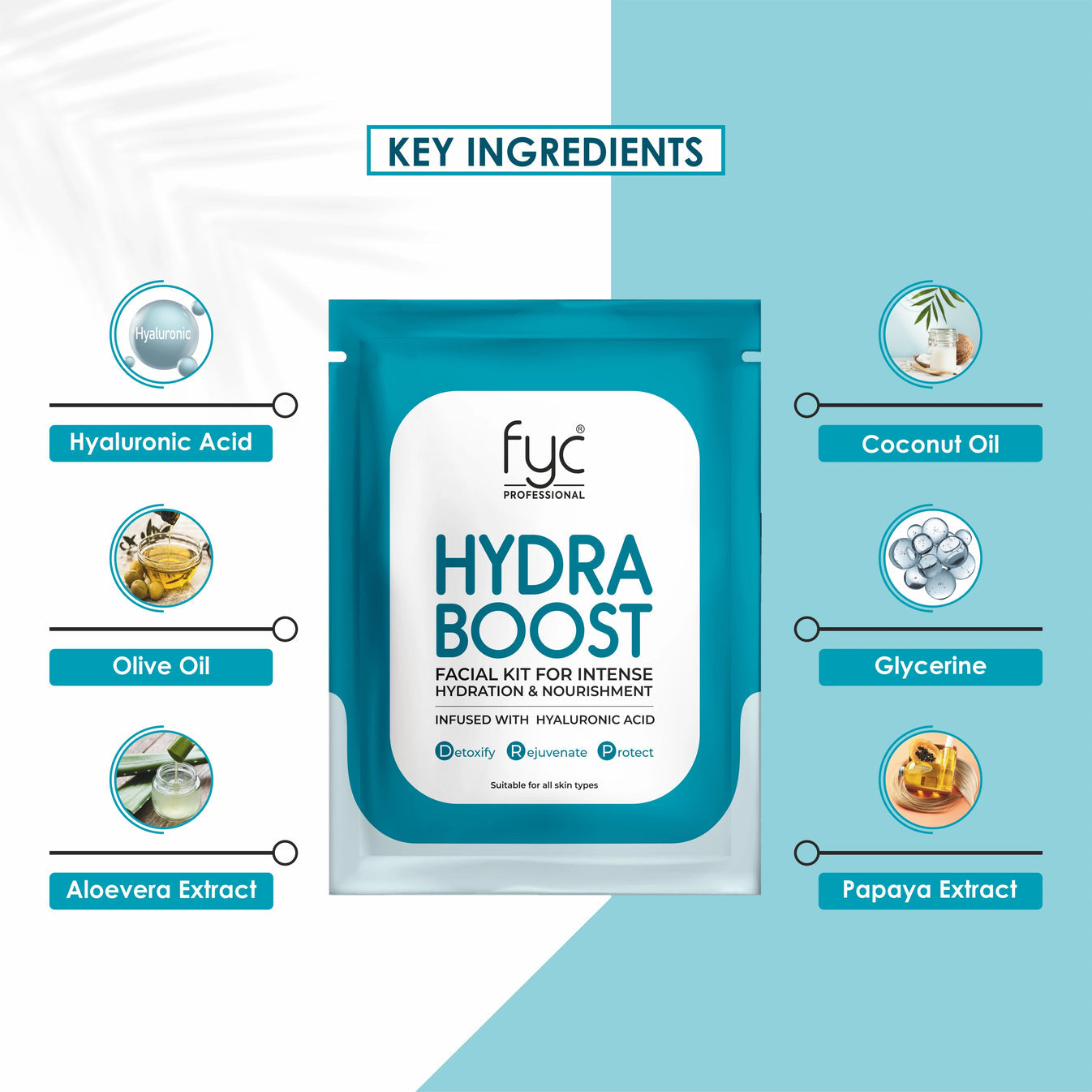 FYC Professional HydraBoost Facial Kit Pouch 8 Step Facial Kit, 183g Buy at Indicrest Image 3