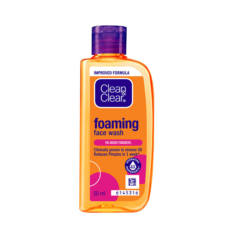 Clean & Clear Foaming Face Wash - Hydrating Cleanser for Oily Skin & Reduces Acne In 7 Days, 50ml Buy at Indicrest Image 7