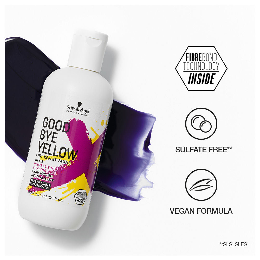 Schwarzkopf Professional Goodbye Yellow Neutralizing Shampoo pH 4.5, 300ml Buy at Indicrest Image 2