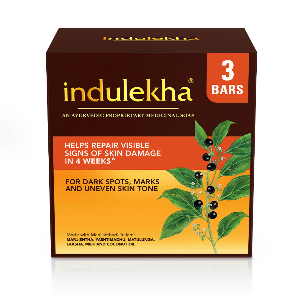 Indulekha Ayurvedic Proprietary Medicine Soap (Pack of 3), 300g Buy at Indicrest