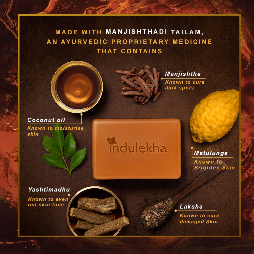 Indulekha Ayurvedic Proprietary Medicine Soap (Pack of 3), 300g Buy at Indicrest Image 7