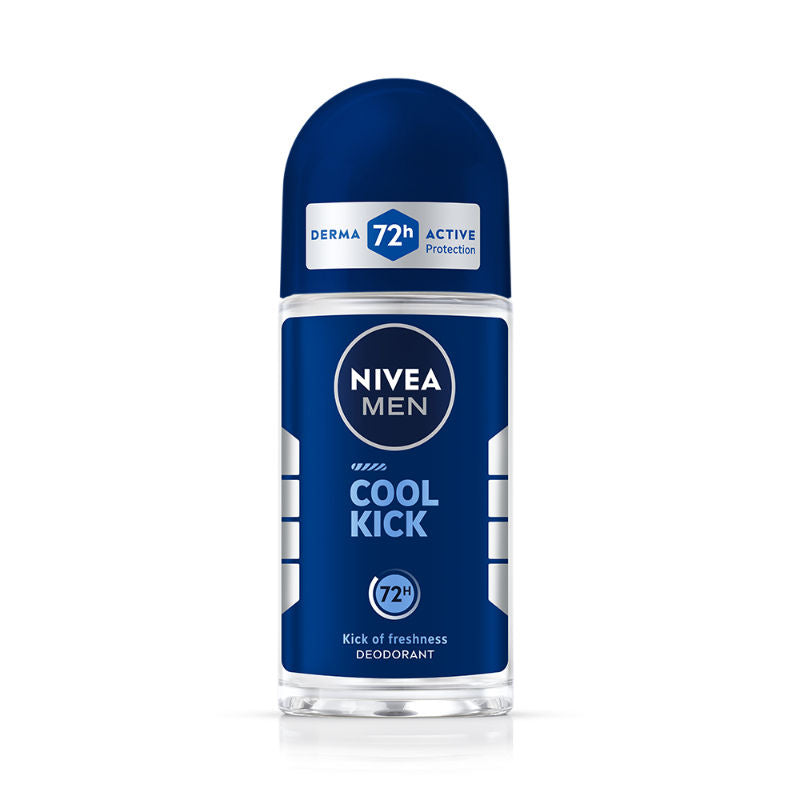 Nivea MEN Deodorant Roll On, Cool Kick, 48h Long lasting Freshness, 50ml Buy at Indicrest