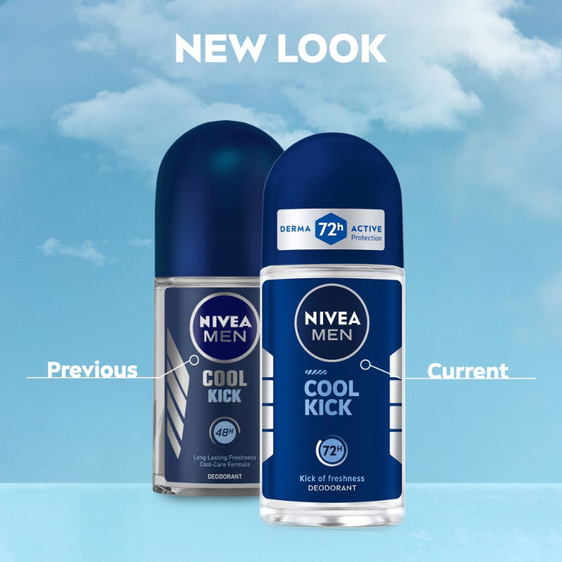 Nivea MEN Deodorant Roll On, Cool Kick, 48h Long lasting Freshness, 50ml Buy at Indicrest Image 3