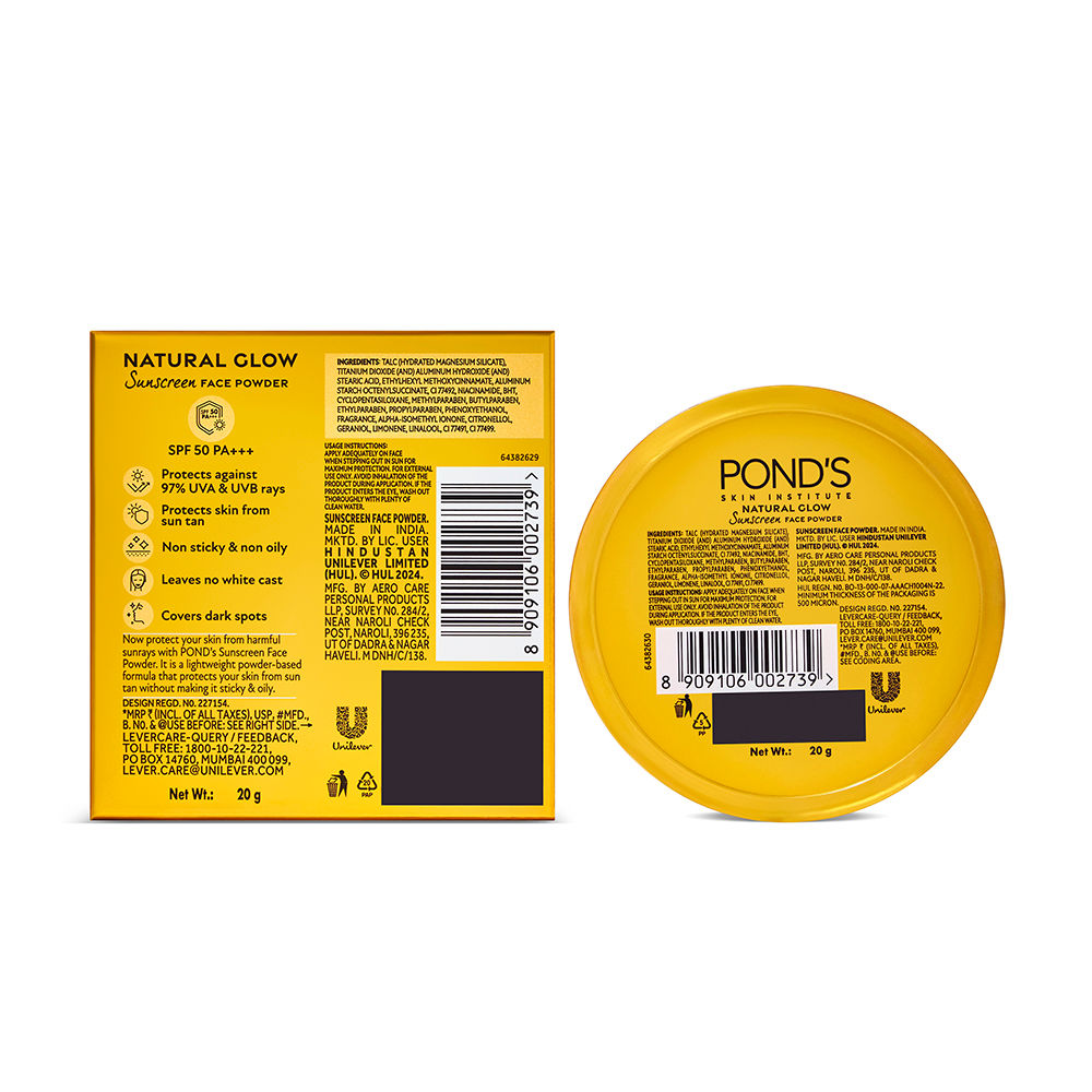 Pond’s SPF 50 PA+++ UVA UVB Sunscreen Face Powder, 20g Buy at Indicrest Image 3