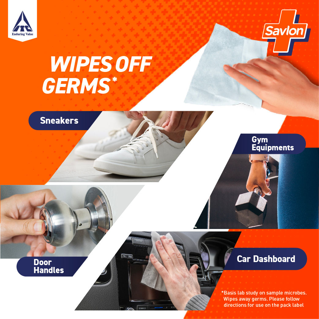 Savlon Germ Protection Multipurpose Thick&Soft Wet Wipes 10 pcs Fights Germs on Hands, Body and Surfaces, 10 Wipes Buy at Indicrest Image 5