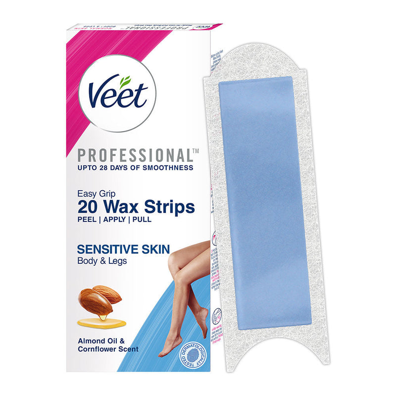 Veet Professional Waxing Strips Kit For Sensitive Skin Buy at Indicrest