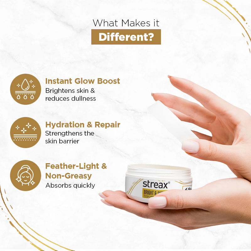 Streax Bright & Shine Serum Infused Face Cream Gel, 50g Buy at Indicrest Image 6