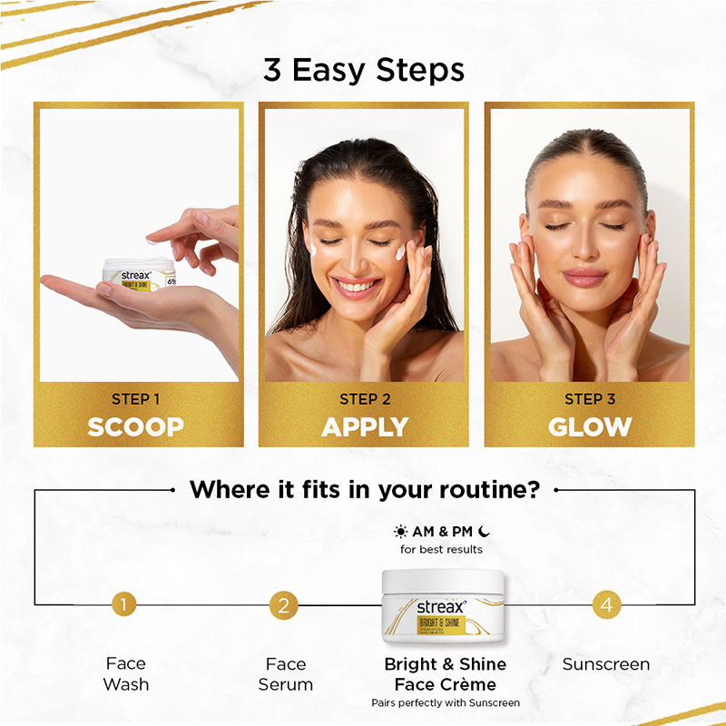 Streax Bright & Shine Serum Infused Face Cream Gel, 50g Buy at Indicrest Image 8