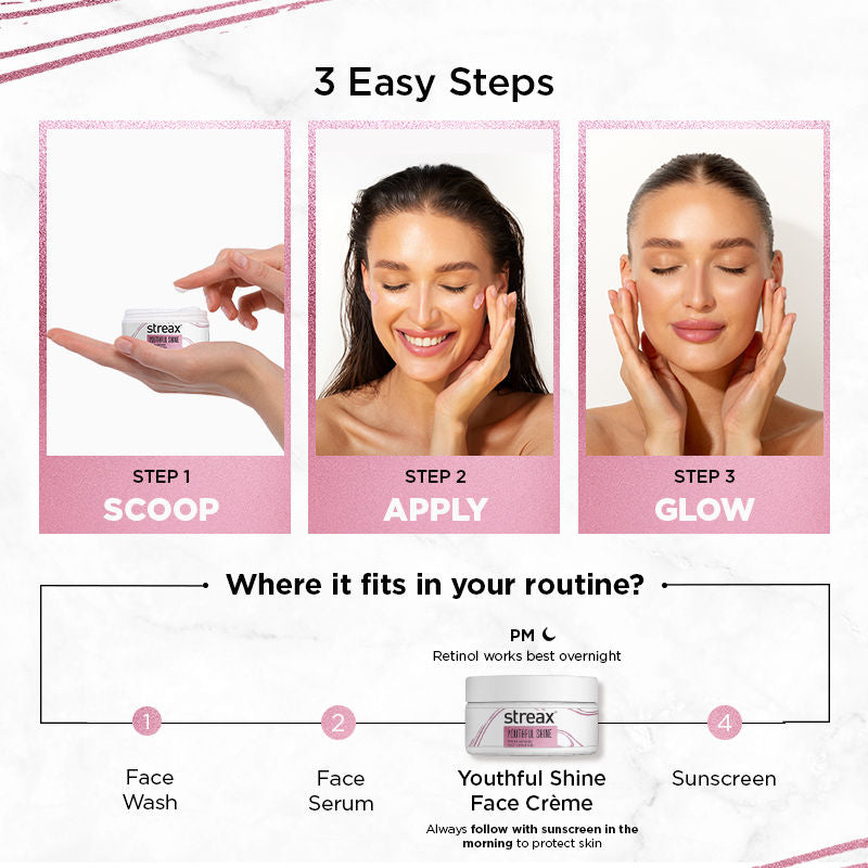 Streax Youthful Shine Serum Infused Face Cream Gel, 50g Buy at Indicrest Image 9