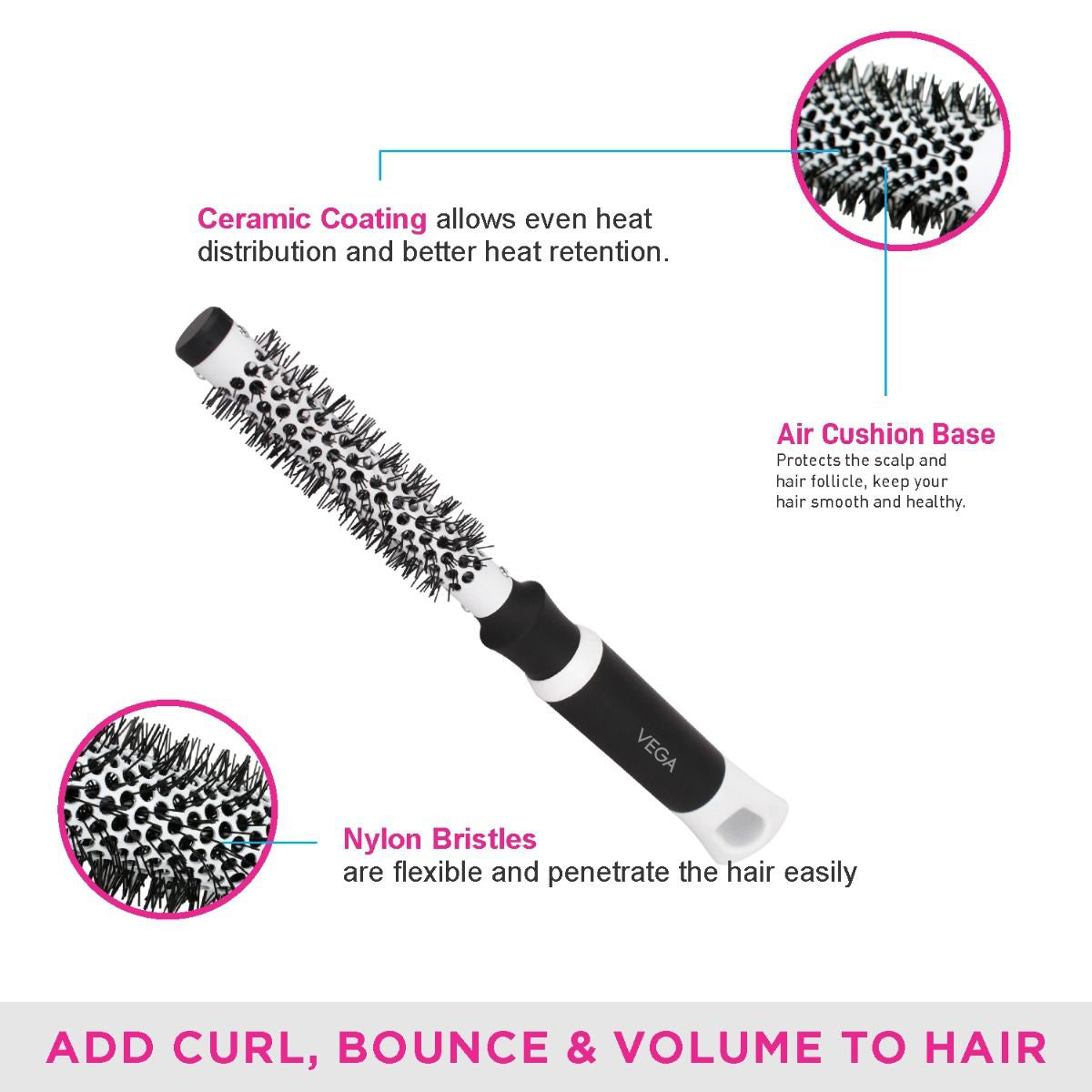 Vega Hot Curl Brush - Super Small - H1-PRSN