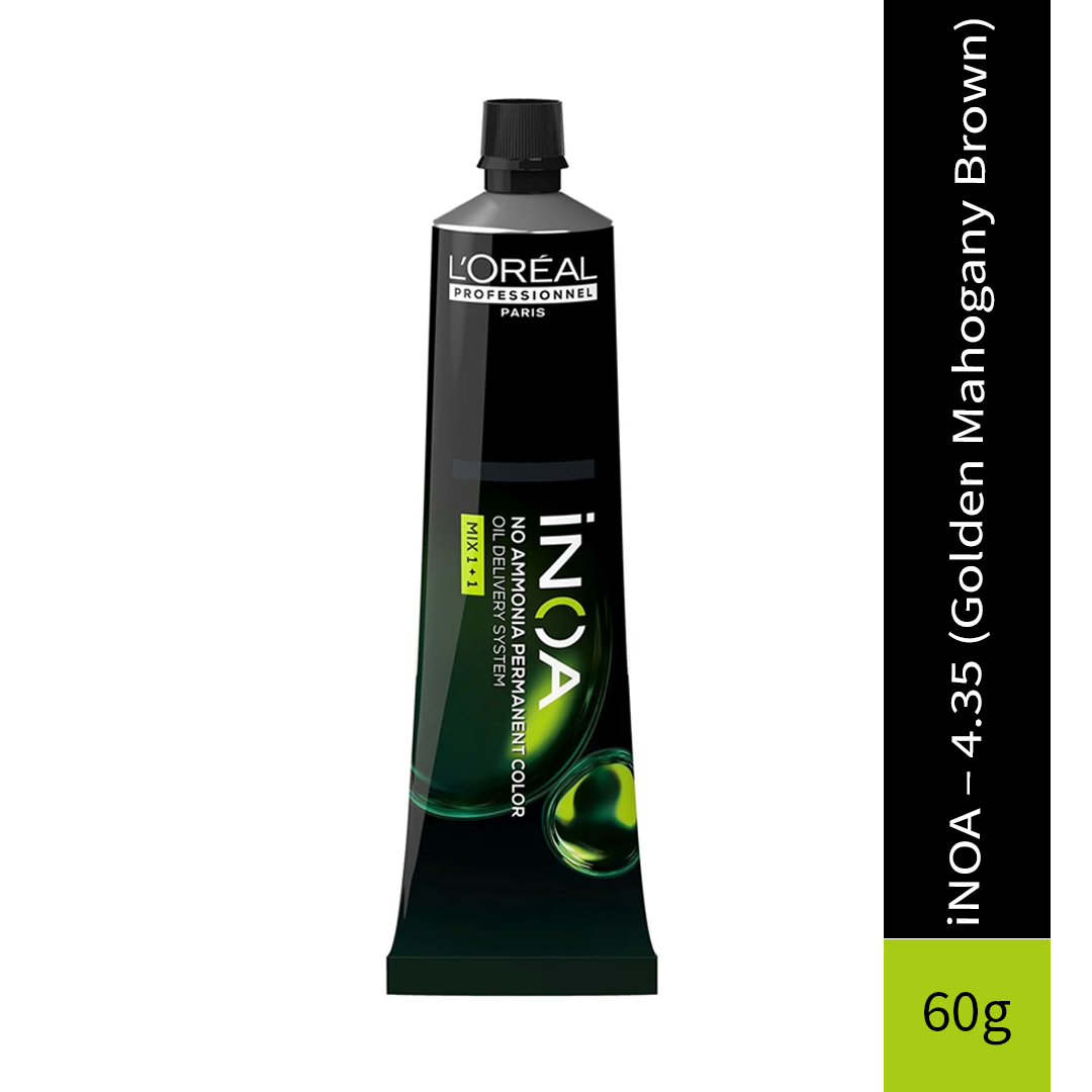 L'Oreal Professionnel Paris iNOA – 4.35 (Golden Mahogany Brown) Ammonia-Free Hair Color, 60g