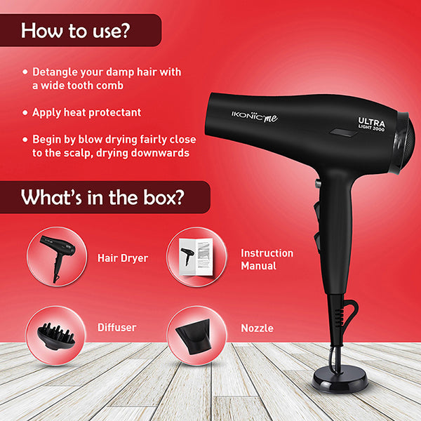 Ikonic Me- Ultralight 2000 Hair Dryer