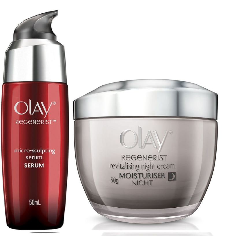 Olay Regenerist Night Skincare Combo (Moisturizer & Serum) Buy at Indicrest