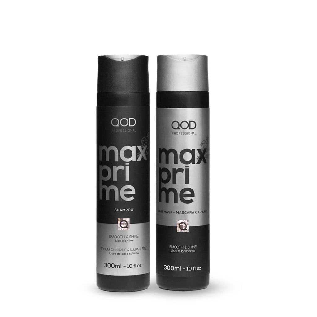 QOD Max Prime Shampoo and Mask, 300ml Each - Combo