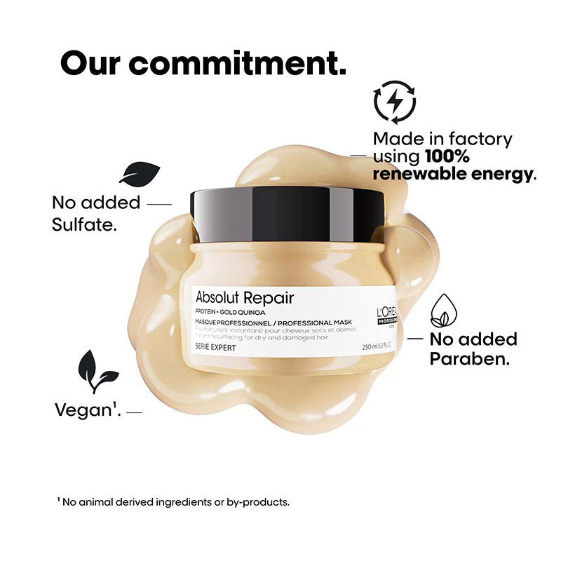 repair damaged hair. It nourishes and strengthens the hair fiber leaving hair feeling soft and hydrated.