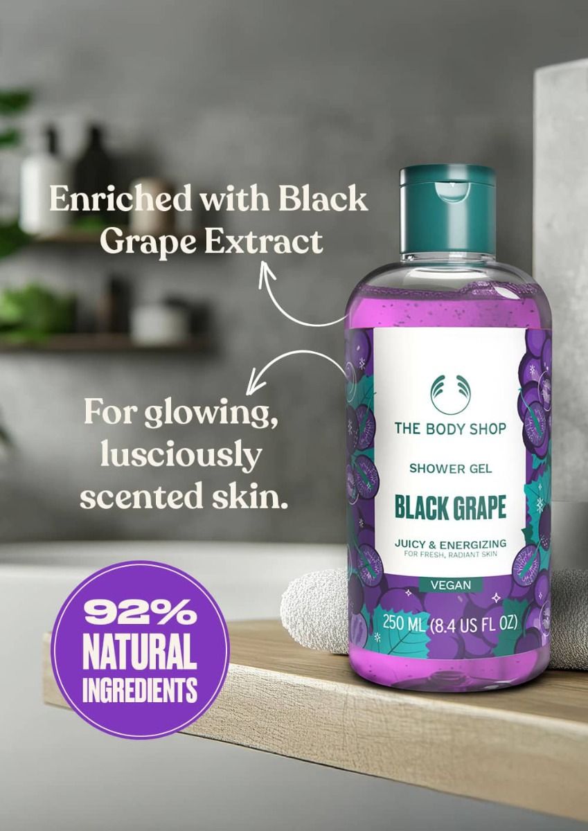 The Body Shop Black Grape Shower Gel, 250ml Buy at Indicrest Image 3