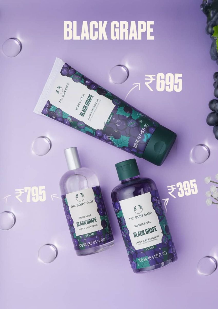 The Body Shop Black Grape Shower Gel, 250ml Buy at Indicrest Image 4