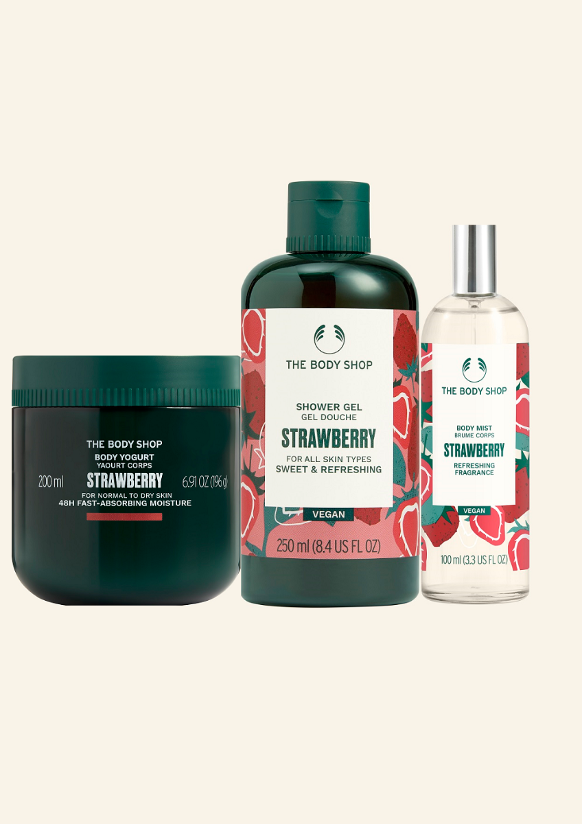 The Body Shop Strawberry Body Care Set, 3pc