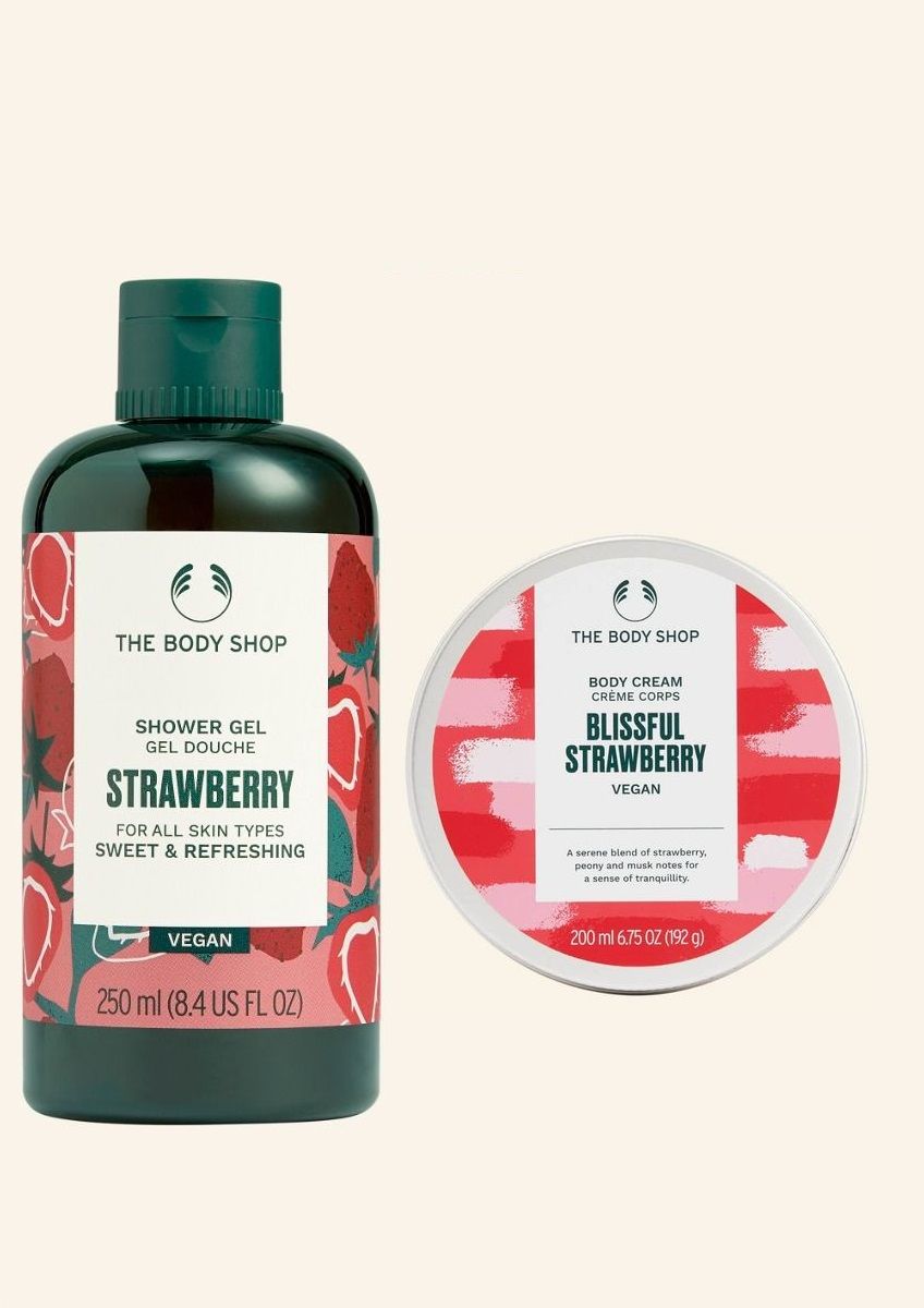 The Body Shop Strawberry Shower Gel & Body Cream Duo, 2pc