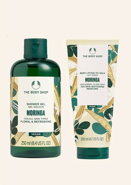 The Body Shop Moringa Shower Gel & Body Lotion Duo, 2pc