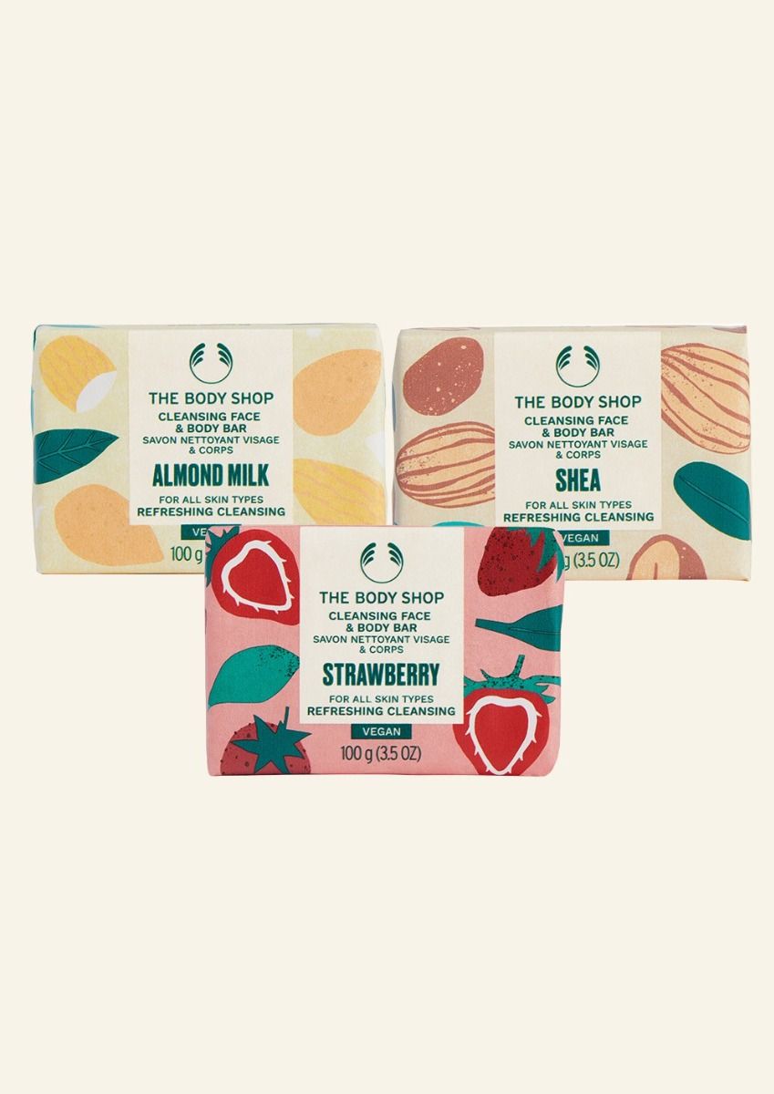 The Body Shop Fruity & Creamy Cleansing Bar Trio, 3pc