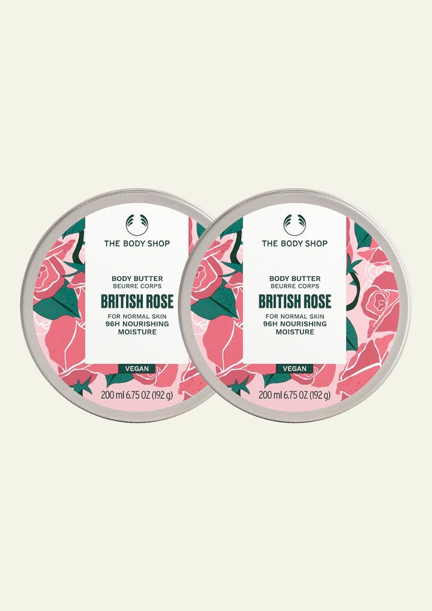 The Body Shop British Rose Body Butter, 200ml x 2